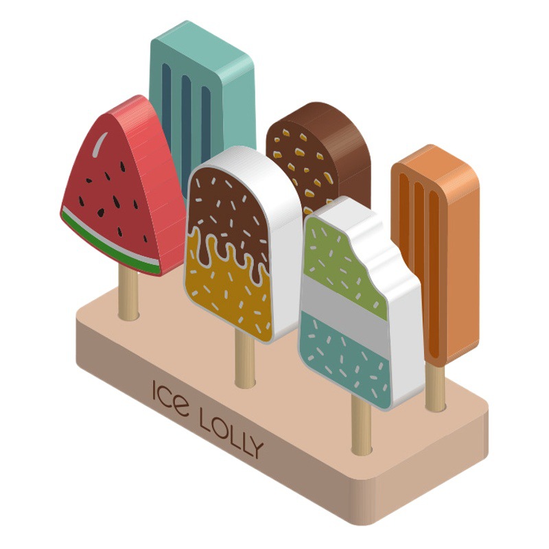 De los niños de madera simulación diversión helado paleta bloques construcción casa juego cocina bebé juego juguetes al por mayor