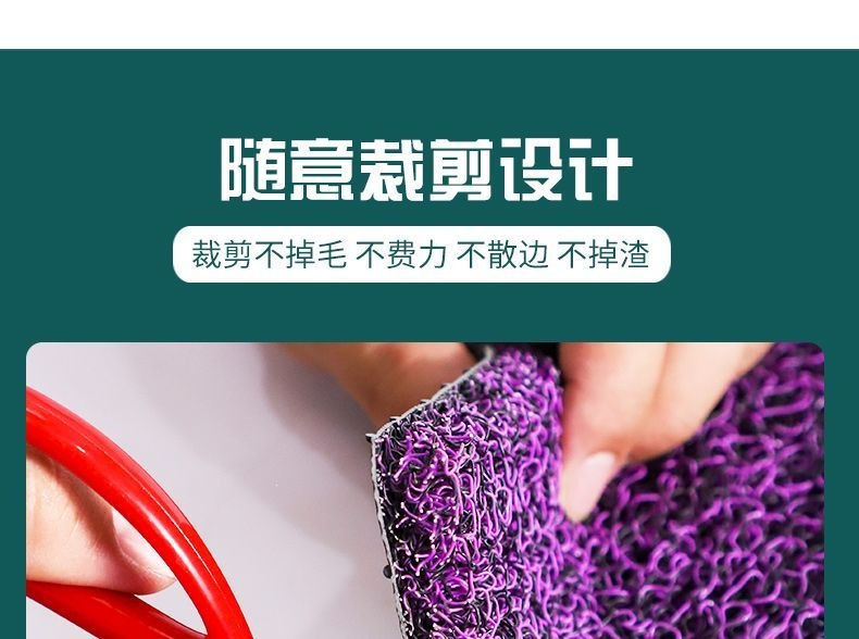 Entrance door mat with silk loops, non-slip entryway mat, bathroom and toilet foot mat, living room door mat, car floor mat