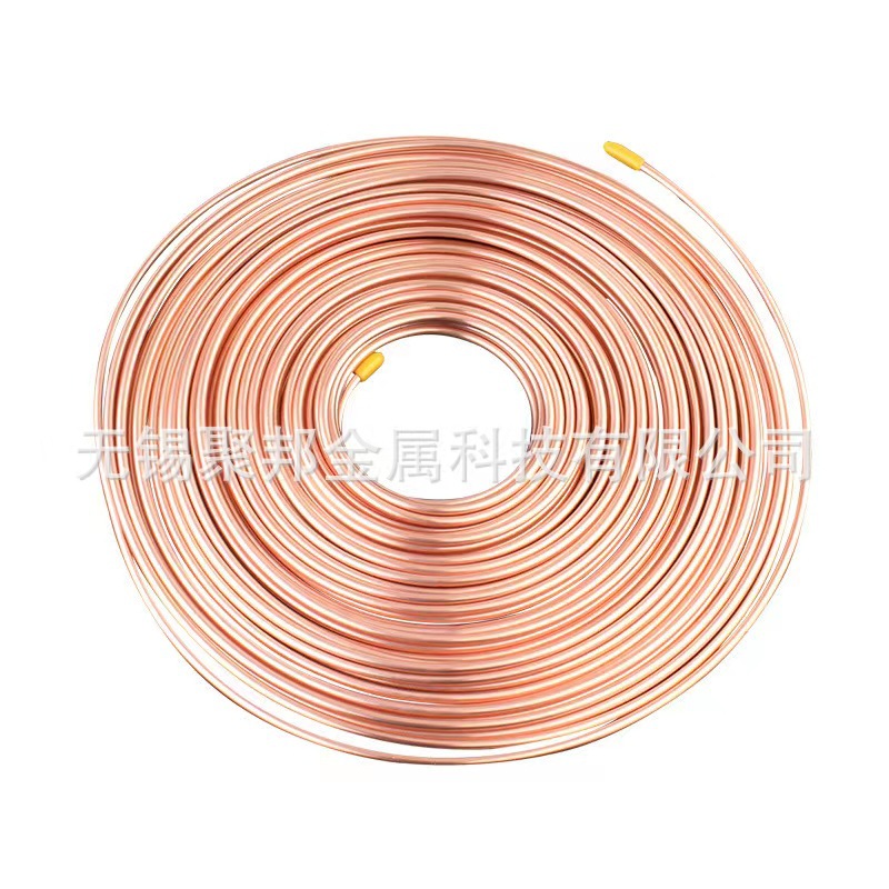 T2 bobina de mosquito de cobre rojo de desoxidación de fósforo aire acondicionado tubo de cobre blando y duro tubo capilar de cobre rojo de alta conductividad al por mayor cero corte