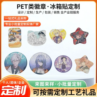 吧唧定做谷子pet双闪马口铁胸章动漫周边PET徽章金属徽章定制