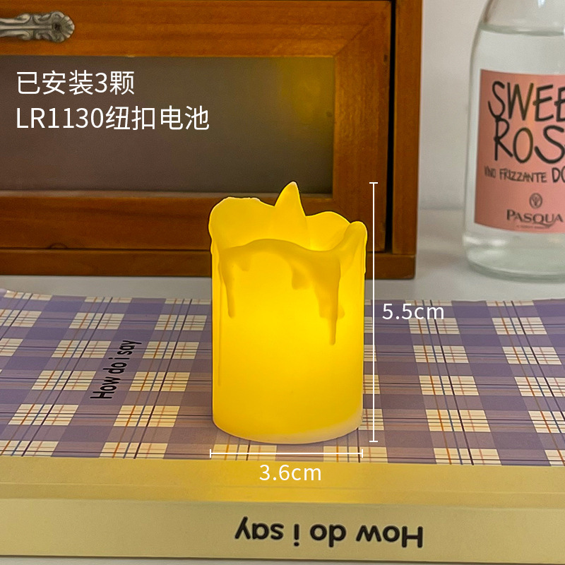 仿真led流泪电子蜡烛灯酒吧求婚表白现场浪漫装饰氛围灯桌面摆件|undefined