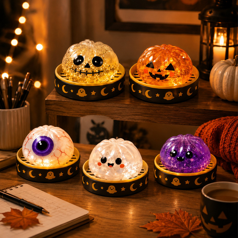 Trendy Halloween bun with steamer, slow-rebound squeeze toy, funny and cute, stress-relief blind box toy Trendy Halloween bun with steamer, slow-rebound squeeze toy, funny and cute, stress-relief blind box toy