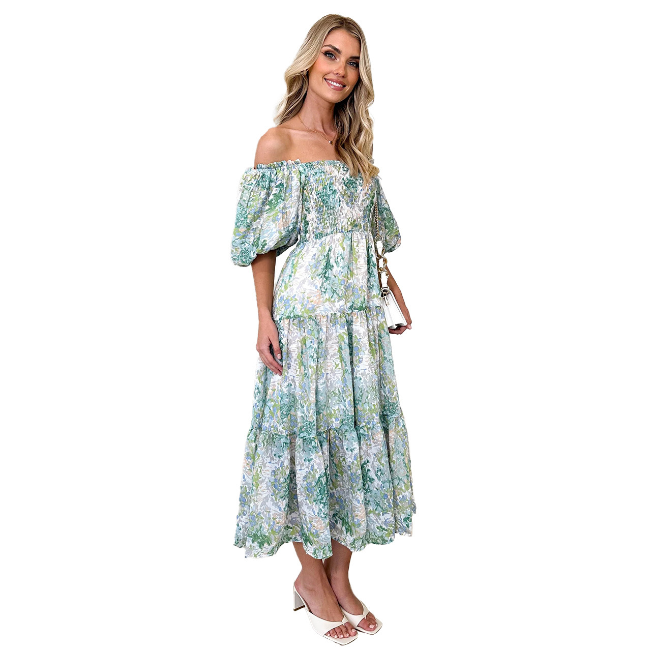 238g Weight Midi Dress Dress Length Type Sleeveless Sleeve Length Regular Dress Dresses Type Spandex, Polyester Fabric Type Mid Waist Waist Line Daily, Street Occasion Boat Neck Neckline Regular Fit Fit Type Flower Pattern Spring, Autumn Season Women's Gender Elegant, Vacation Style Wholesale Women's Elegant Vacation Flower Daily Street Boat Neck Sleeveless Regular Dress 36