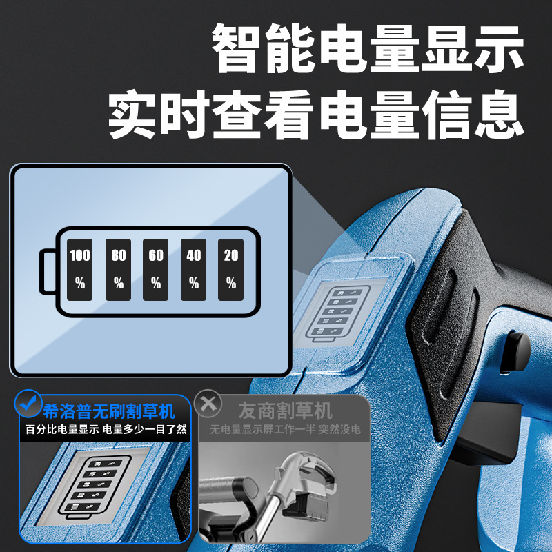 ブラシレス電動芝刈り機、多機能除草機、小型家庭用ハンドヘルドリチウム電池式草刈り機、充電式草刈り機|undefined