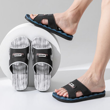 工厂四季供应拖鞋男防滑厚底EVA透气按摩大码一字拖酒店浴场批发