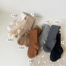 7色韩版纯色棉女童连裤袜高弹不勒细抽条儿童连裤袜棉裤袜厂家批