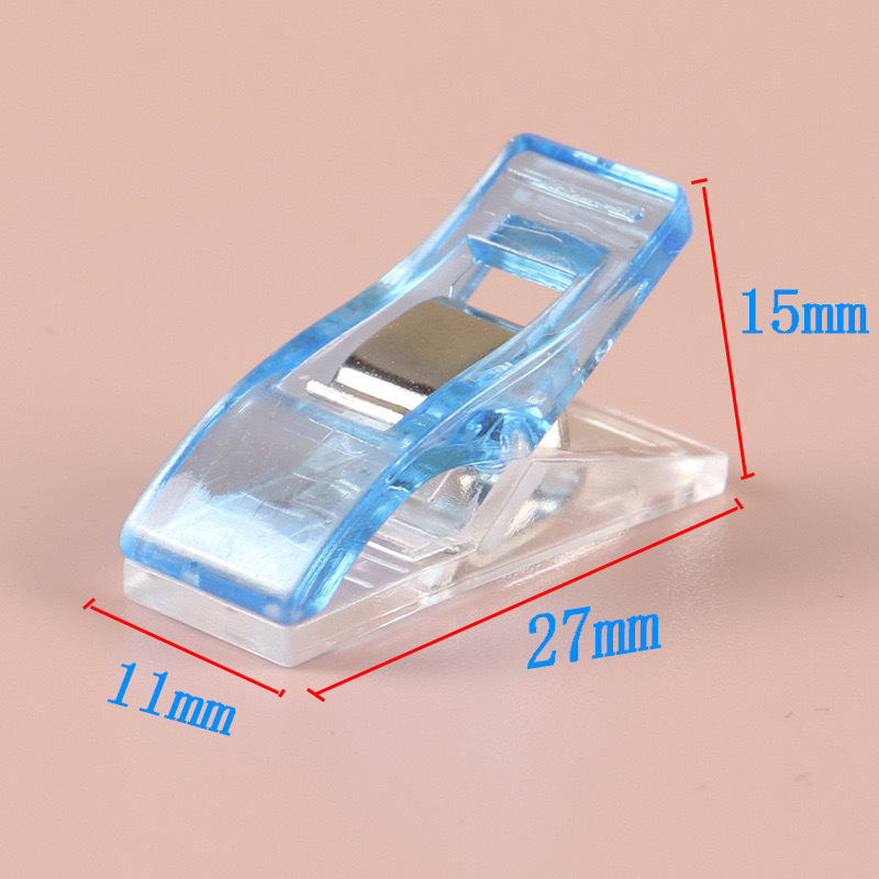 Clip de costura de borde de plástico rojo blanco de venta caliente transfronterizo Clip de hacha Clip de posicionamiento de hebilla de mosaico fuerte de cola larga 27*10