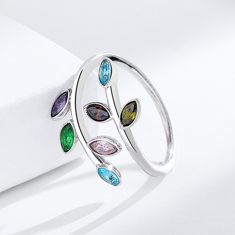 Casual, Daily Occasion 925 Sterling Silver Material 925 Sterling Silver Leaf Adjustable Ring