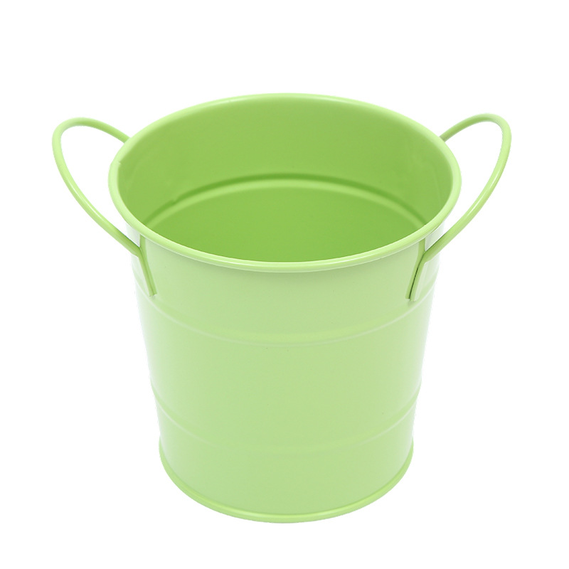 Transfronterizo de doble oreja barril de almacenamiento de hierro forjado artesanía doméstica mayorista barril de maceta se puede colgar contenedor creativo barril comercio exterior