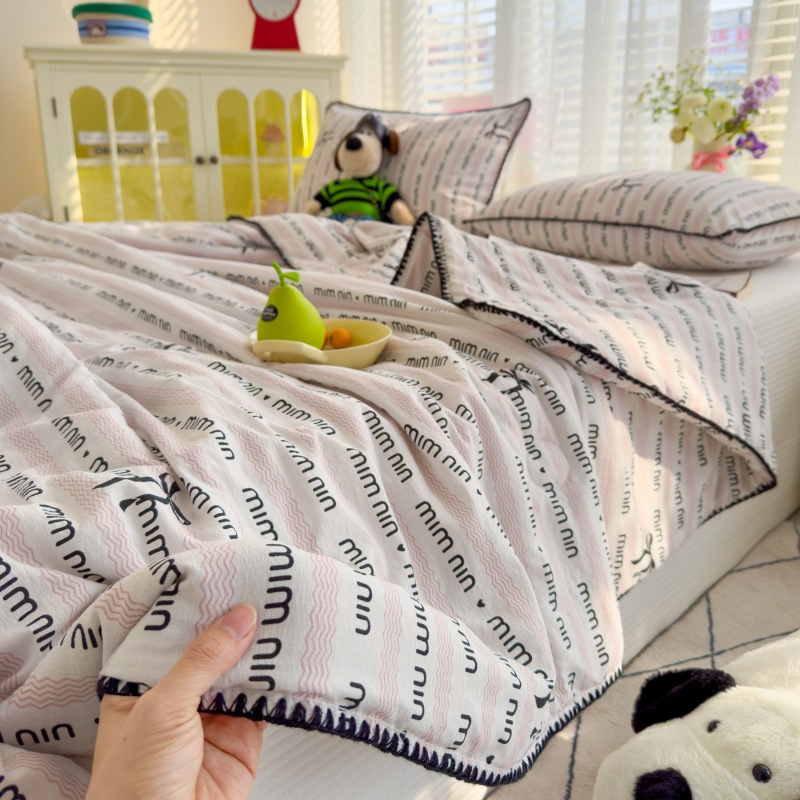 Hilo antibacteriano de doble capa edredón de verano edredón fresco de verano dormitorio pequeño fresco edredón de aire acondicionado lavable a máquina edredón fino