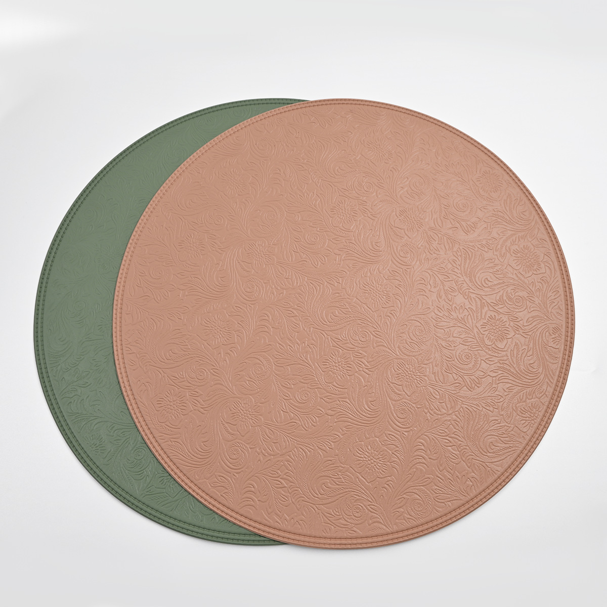 Cojín de cuero en relieve pvc estampado retro lujoso ligero impermeable aislamiento térmico cojín de comedor de hotel cocina cojín occidental