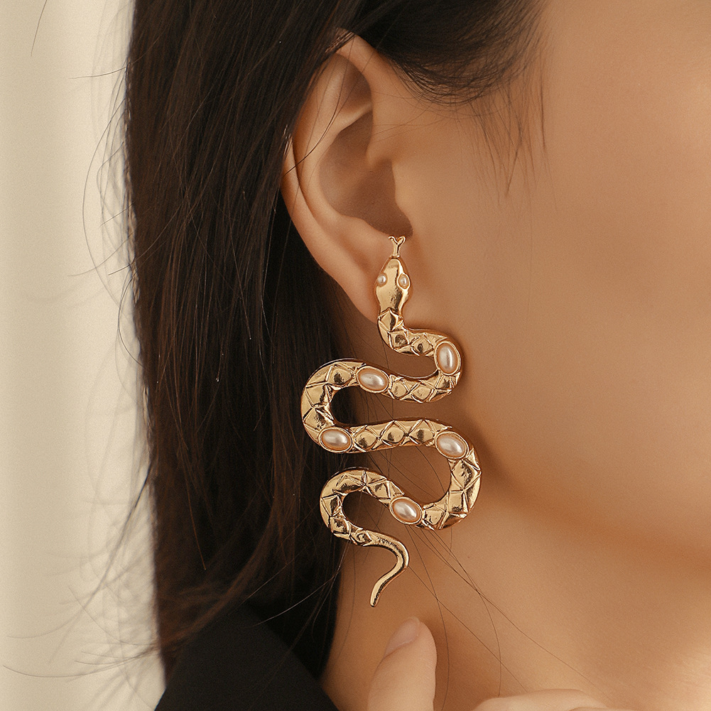 1 Pair Fashion Snake Alloy Plating Women's Drop Earrings display picture 14