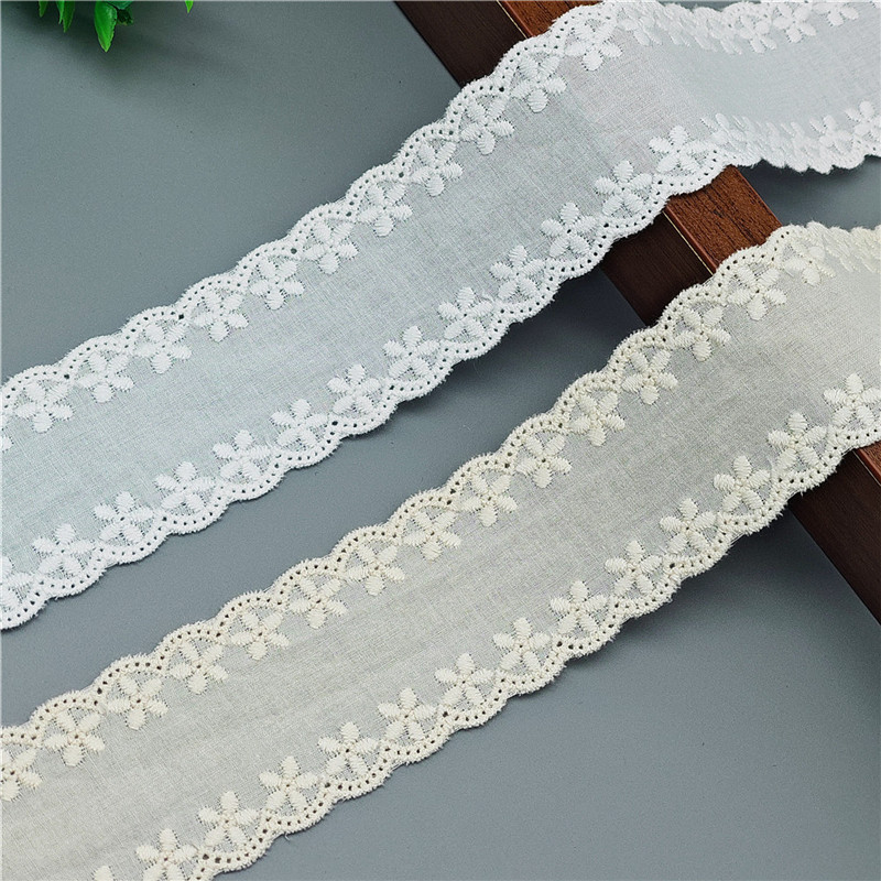 Tianying 폭 4.5cm 고급 면 작은 별 면 레이스 액세서리 로리타 의류 액세서리 제조 업체 도매