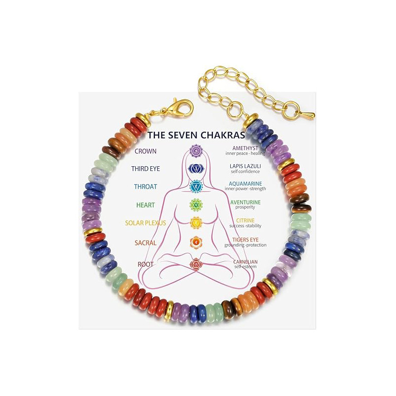 Cross-Border Women's Colorful Natural Stone Braided Bracelets Inspirational Gifts for Men and Women Adjustable Bracelets