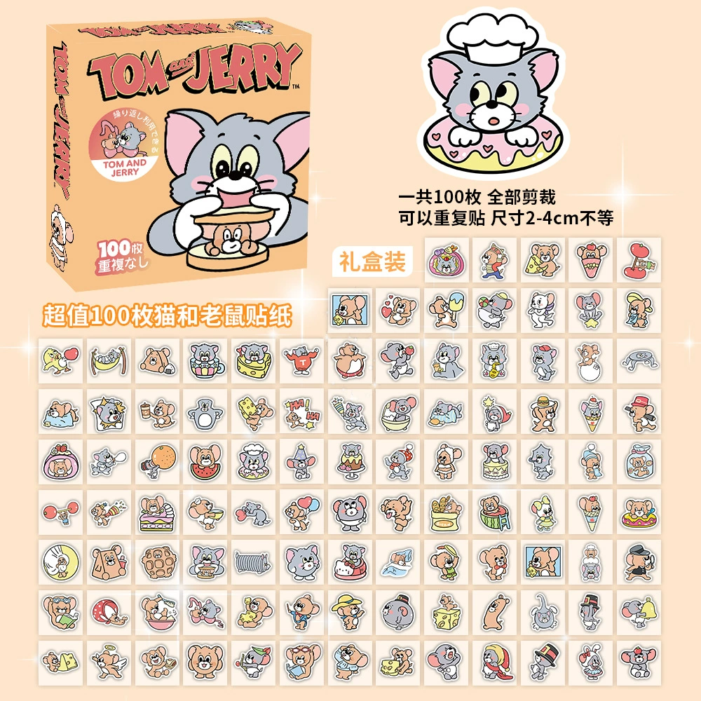 Коробка с наклейками — 100 шт., стикеры знаменитостей и милых персонажей, Sanrio и аниме