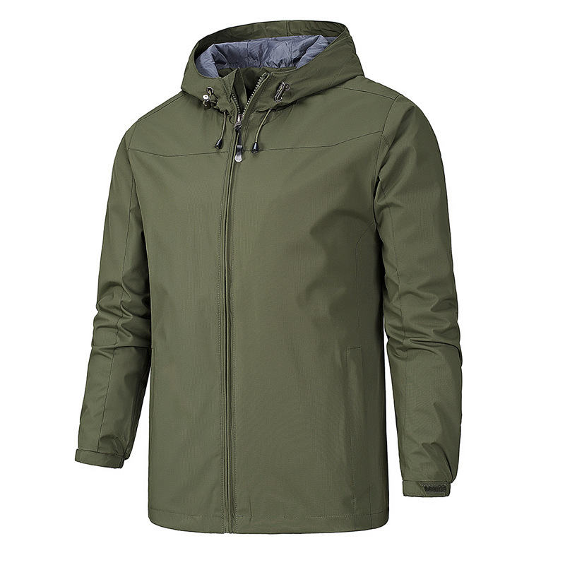 Chaqueta al aire libre de las mujeres otoño capa única delgada a prueba de viento impermeable pareja chaqueta de los hombres imprimible LOGO