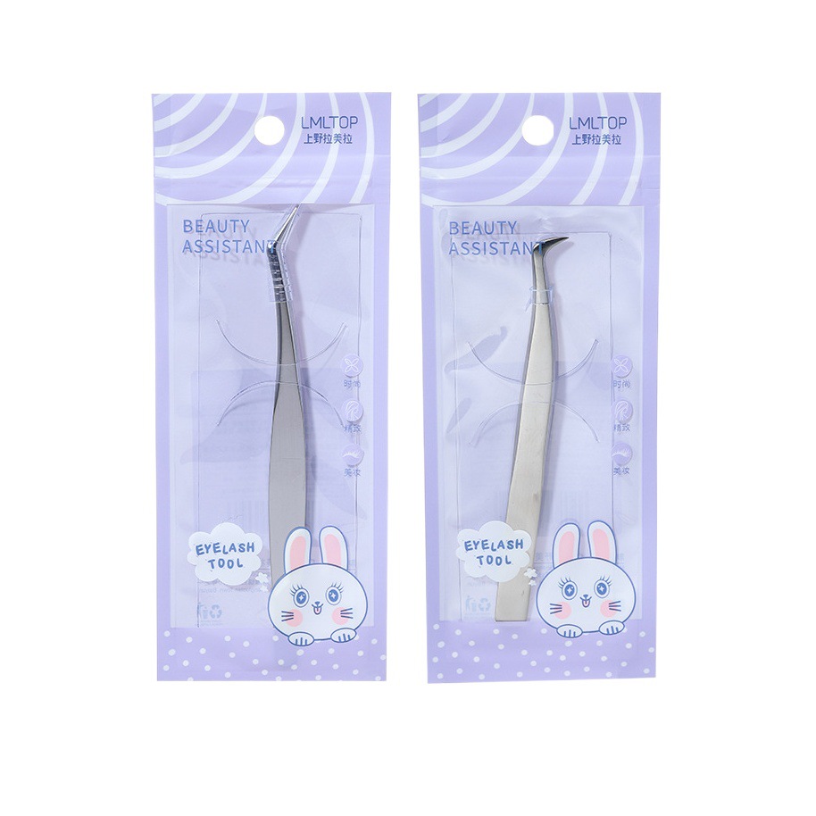 Lmltop injerto pinzas de pestañas de acero inoxidable jinyu clip de pestañas falsas clip de ayuda SY521