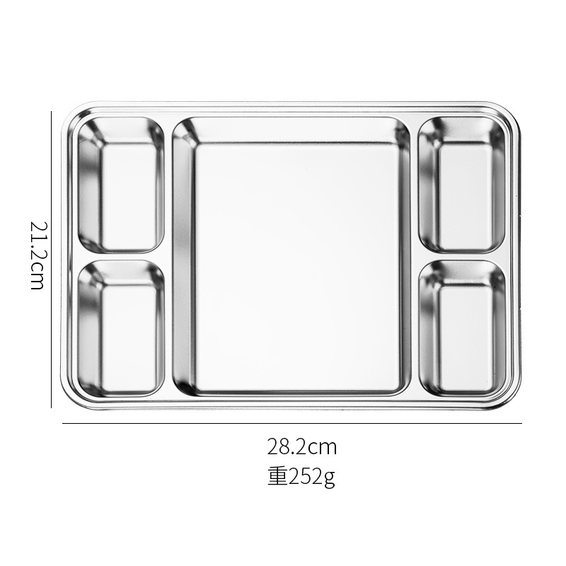 304 plato de acero inoxidable estilo coreano creativo de salsa de barbacoa plato multipropósito de bocadillos plato de comedor de partición de buffet