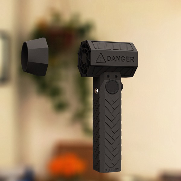 64涵道暴力涡轮风扇TIK TOK爆款洗车吹雪除尘手持大功率暴力风扇