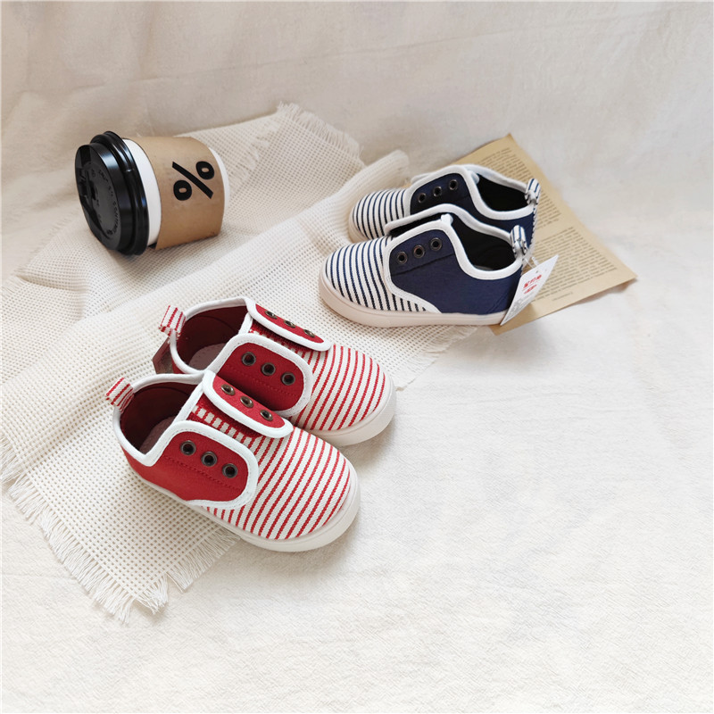 Last goods Qinghan single children's canvas shoes Velcro baby shoes soft sole spring and autumn men's shoes