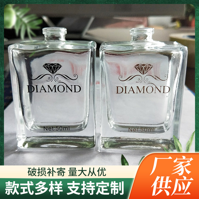 现货销售100ml方形香水瓶玻璃喷雾50ml化妆品分装瓶30ml玻璃瓶子