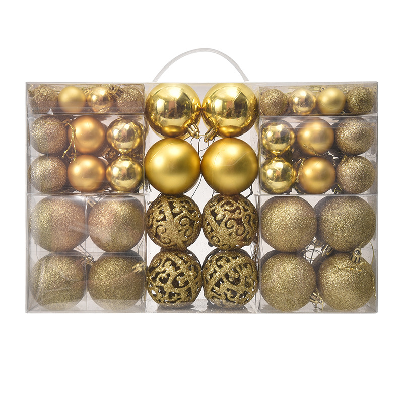 Ventas Directas de fábrica 3/4/6cm100pcs BOLA DE Navidad caja de regalo traje de galvanoplastia Bola de plástico hueco decoración de la Navidad