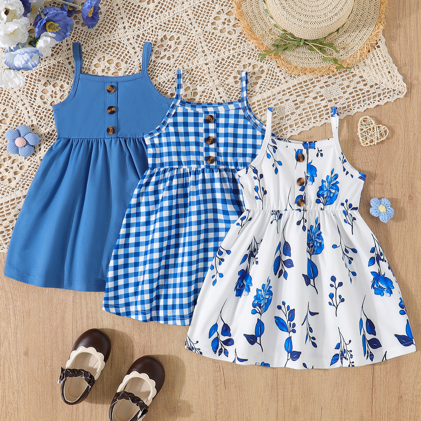 Girls Dress Summer Dress 2025 New Korean Style Western Style Children's Dress Super Fairy Floral Children's Clothing Girl Princess Dress