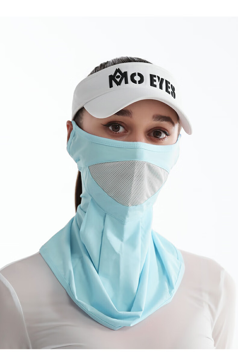 Mặt nạ chống nắng thể thao PGM bảo vệ cổ, chất liệu lụa băng thoáng khí — KOZ004 màu trắng, KOZ004 màu hồng, KOZ004 màu xanh lam chi tiết 13