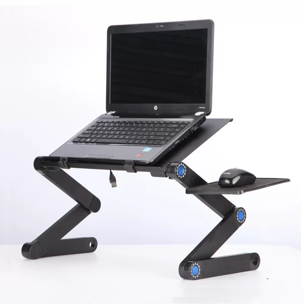 Aluminum Alloy Laptop Table Foldable Bed Desk Dormitory Lazy Cooling Stand Standing Office Desk