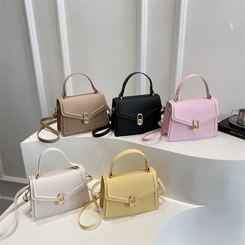 Маленькая сумочка через плечо, классическая сумка на одно плечо, структурированная клапанная крышка с металлической застежкой