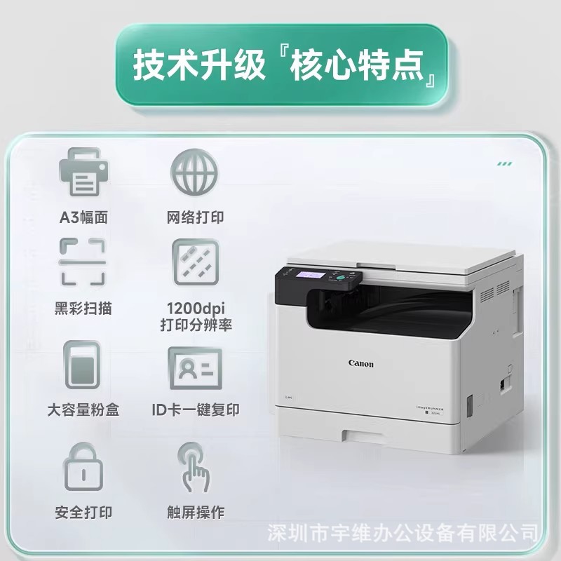 Canon iR2224N inalámbrico A3A4 Copiadora láser en blanco y negro Impresora de escaneo de oficina todo en uno