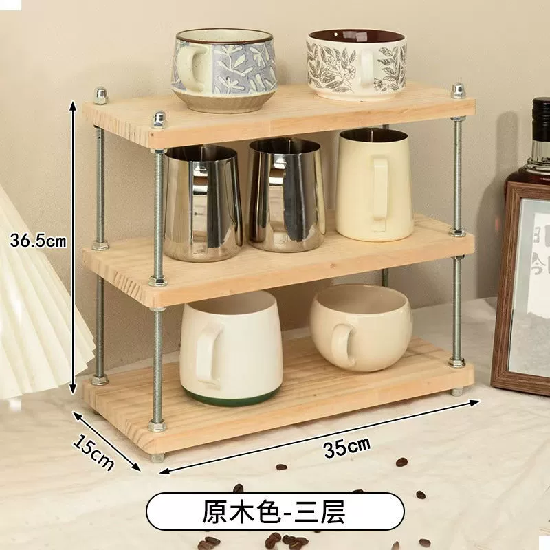 Set frame Middle style shelf kitchen racks, desk partition frames, desktop storage small bookshelf tea cup frame