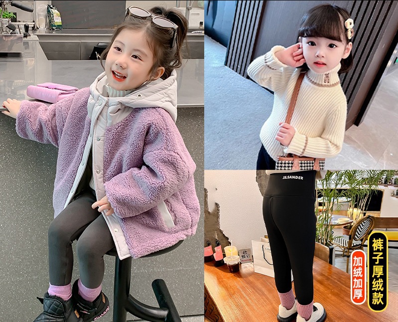 Purple sweater with black leggings (price control: $198)