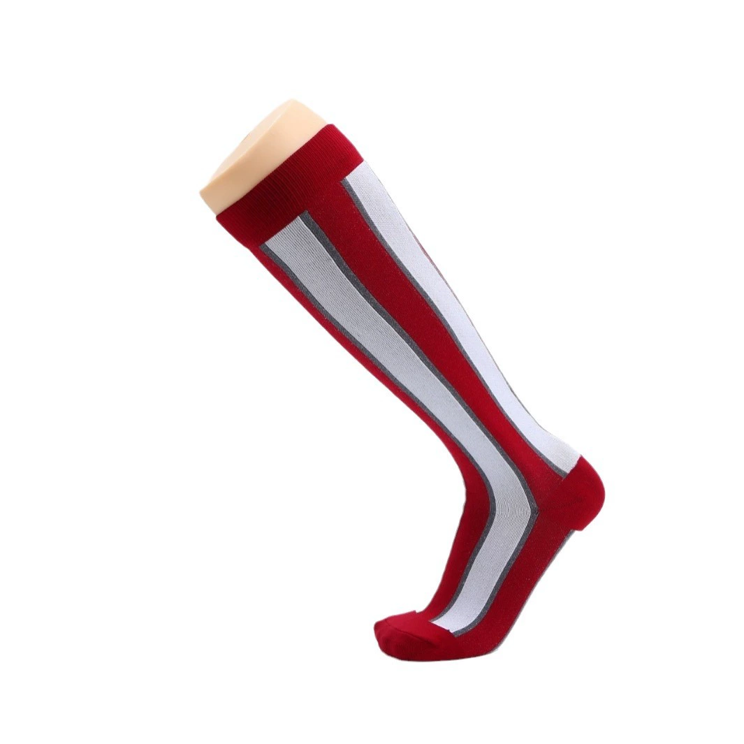 Compression Running Socks, Unisex Jacquard Knee-High Socks, Multiple Patterns, S/M & L/XL