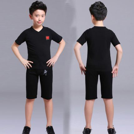 924 short sleeve black + Dance word pants Black