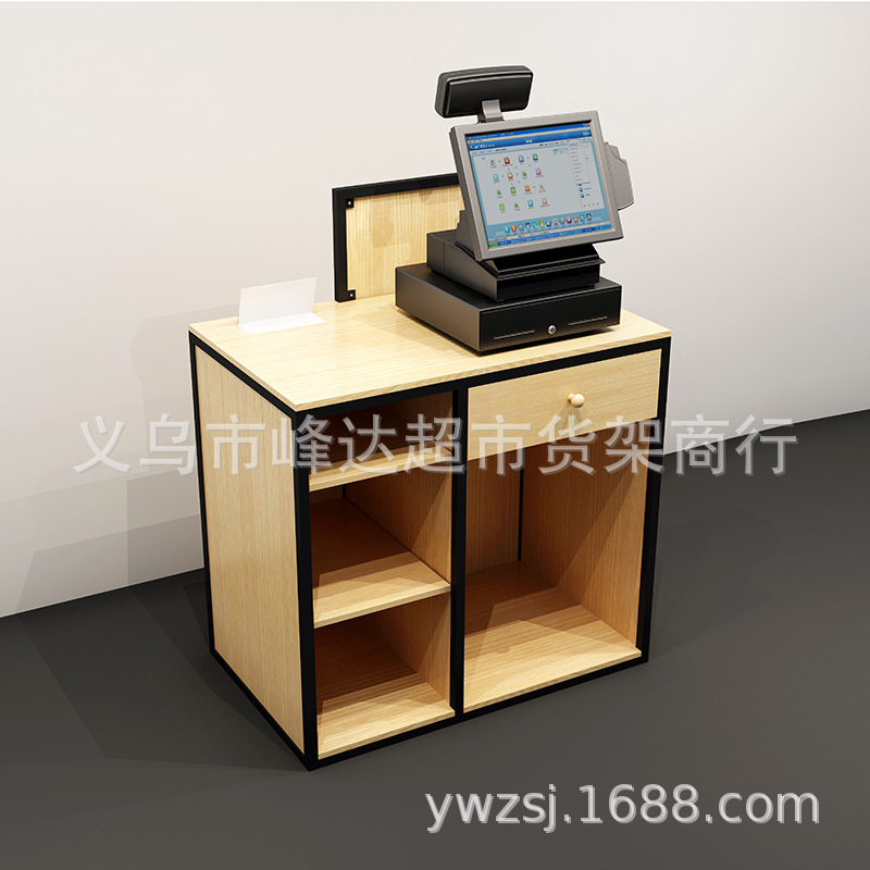 全新速卖通精品店收银台 优品10无店钢木展示柜 新疆商场货架