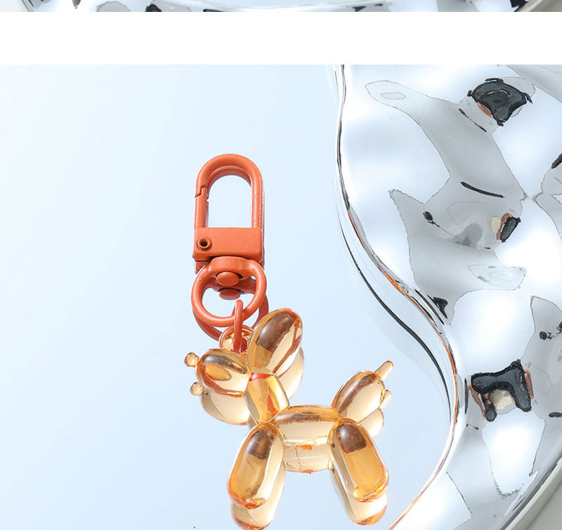 Mini Viral Transparent Balloon Dog Pendant Colorful Cartoon Puppy Keychain Phone Chain Women's Bag DIY Hanging Ornament