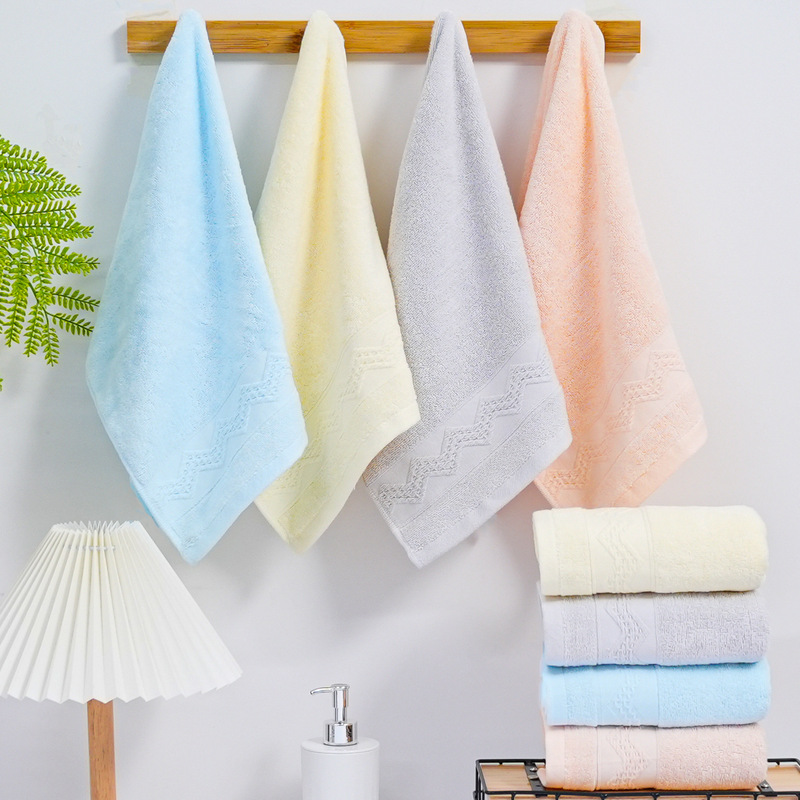 Factory Wholesale Towels, Pure Cotton Face Towels, Home Daily Use, Soft and Absorbent Plain Towels, Supermarket Promotional Gifts