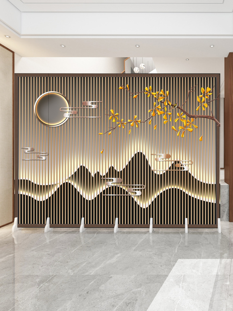 Screen Partition Living Room Simple Modern Office Toilet Waterproof Blocking Wall Folding Mobile Entrance Fabric Folding Screen