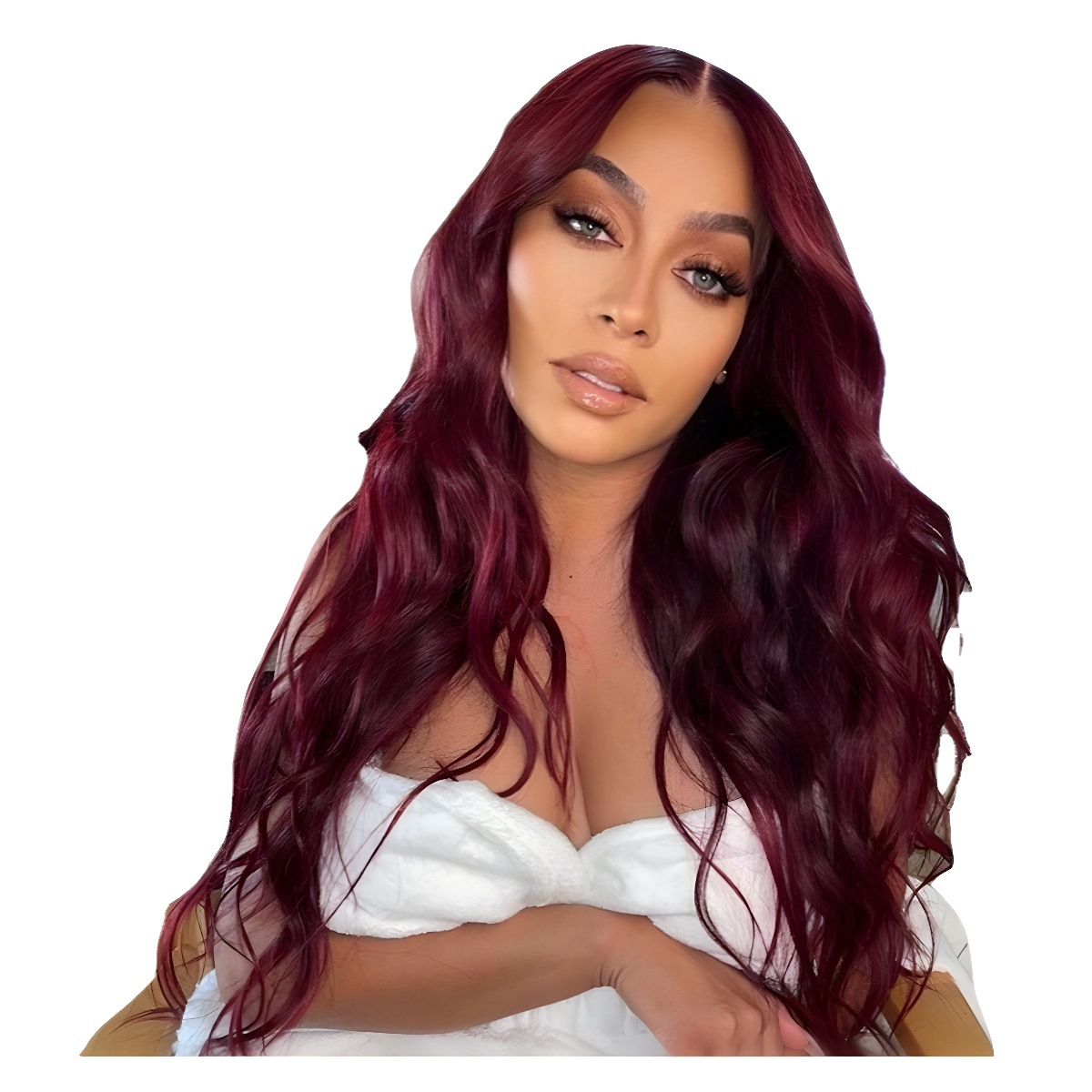 Europa y los Estados Unidos comercio exterior pelucas de moda para mujeres grandes ondas de agua onduladas rizos naturales fibra química cubierta de cabeza mayorista