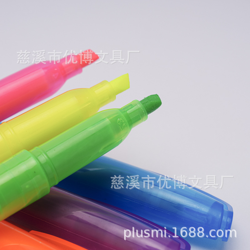 3200 resaltador de comercio exterior barra delgada estudiantes; color sólido o transparente titular de la pluma se puede utilizar, la impresión puede ser diseñado