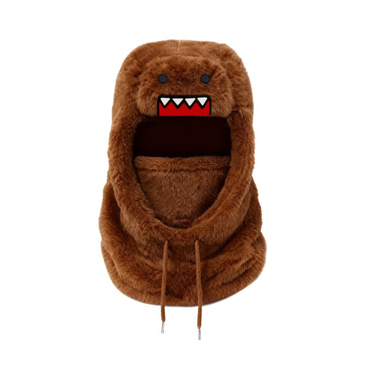 Otoño y invierno de peluche caliente protector de orejas gorra de cuello gruesa máscara de esquí y bicicleta para hombres y mujeres a prueba de viento al por mayor