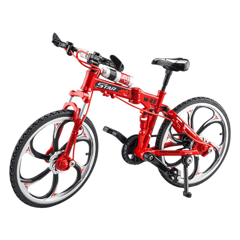 (Caja) simulación 1 a 8 codo de montaña plegable aleación fuera de carretera modelo de bicicleta adornos entrega de una sola pieza