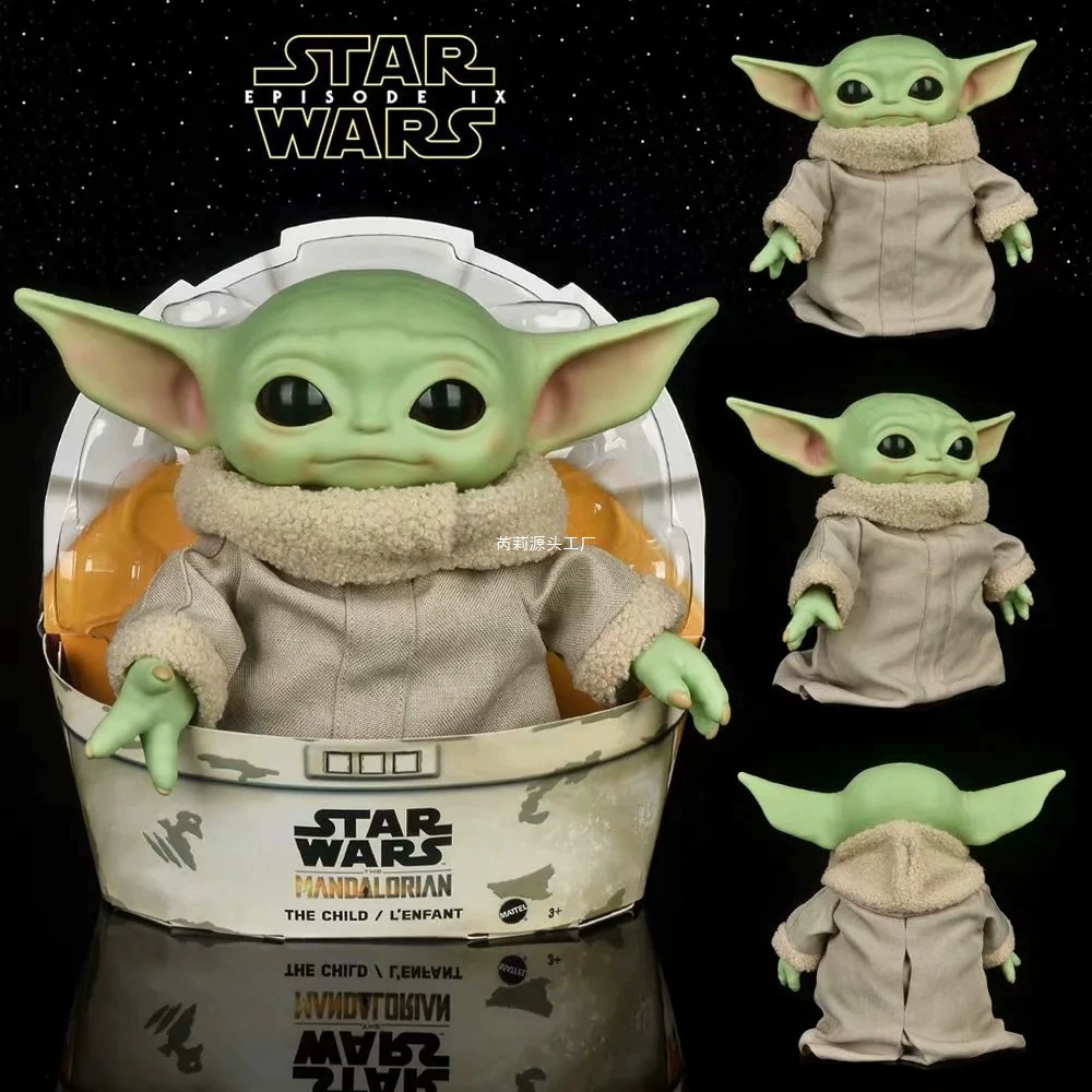 Плюшевая детская Йода, игрушка, ручка, минифигура, кукла, 11 дюймов