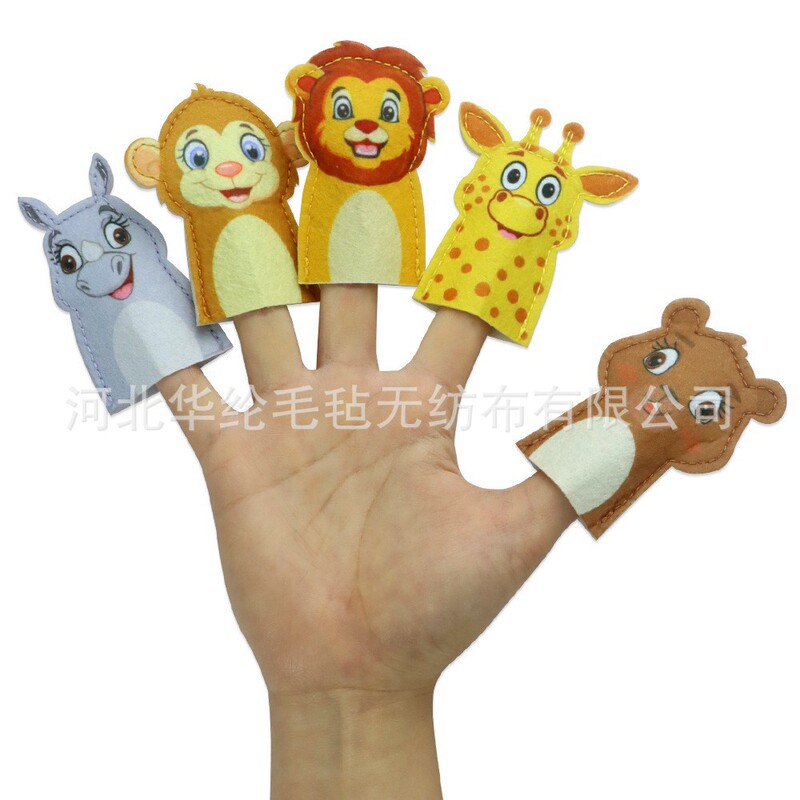 Felt Factory Customized Kidsren's Finger Cots Animal Insect Comfort Toys Family Game Hand Puppet Interactive Props Rept