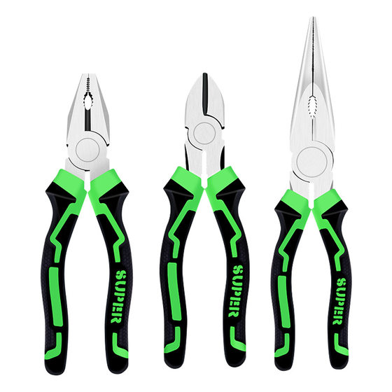 Vise pliers wire pliers multifunctional universal Tiger Daquan electrician pointed mouth industrial grade oblique special hand pliers