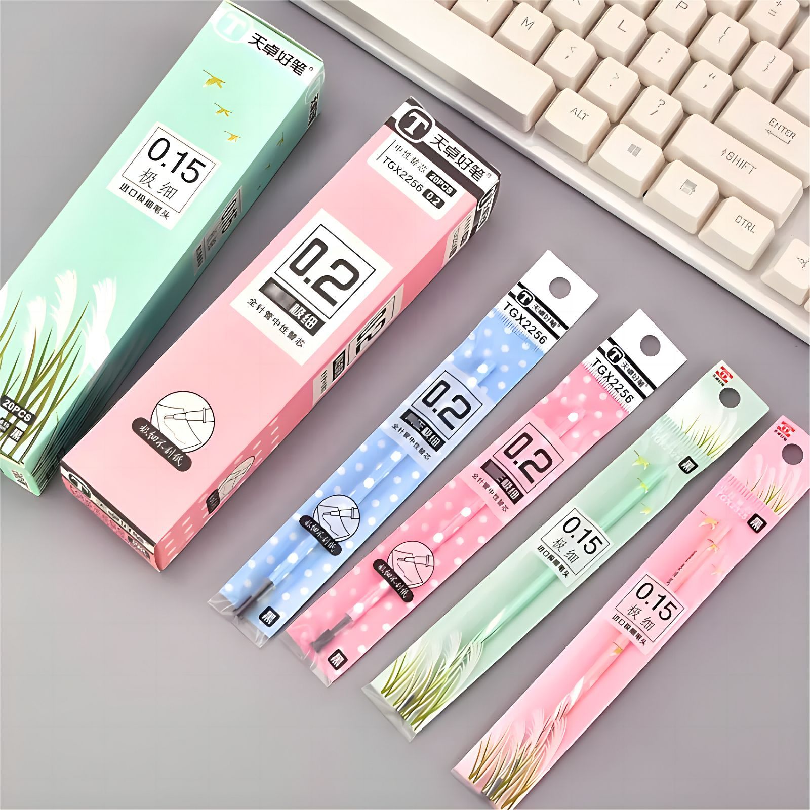 Black 0.15 Extra Fine Point Pen Refill for Tianzhu Student Use, 0.5mm Blue Refill, Wholesale