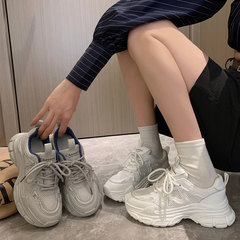 老爹鞋女鞋子2025新款夏季春季网鞋透气网面爆款厚底小白鞋运动鞋