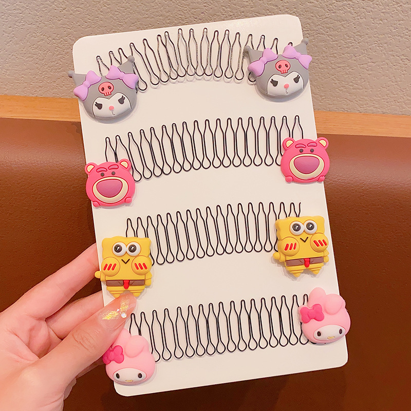 Peine de pelo roto para niños artefacto de pelo roto para bebés rizador de pelo invisible de espalda para niña pequeña danza horquilla insertar peine