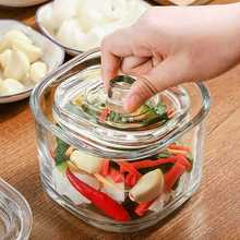 日本厨房泡菜坛子加厚玻璃密封罐家用腌菜缸瓶浅渍罐一夜渍腌制罐